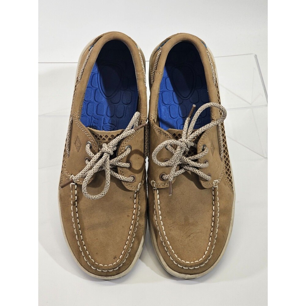 Sperry Mens 8.5M Gamefish Leather Boat Shoe‎ Tan Casual Loafer Slip On Shoes EUC - Picture 6 of 9